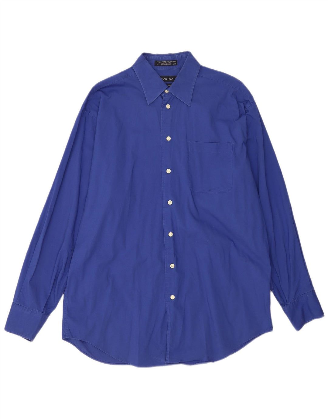 Nautica herreskjorte str. 16 Large Blue Cotton