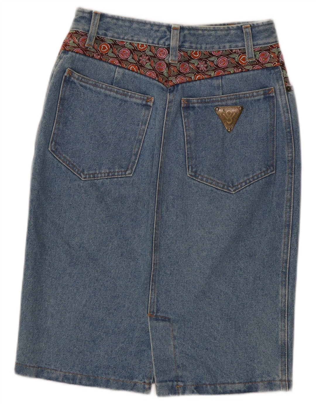 Swinger Dame Denim Nederdel IT 41 Medium W27 Blå Bomuld