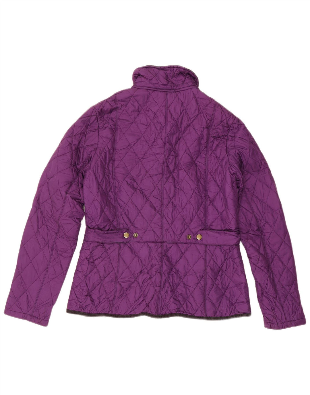 Barbour Quiltet jakke til kvinder UK 12 Medium Lilla Colourblock Polyester