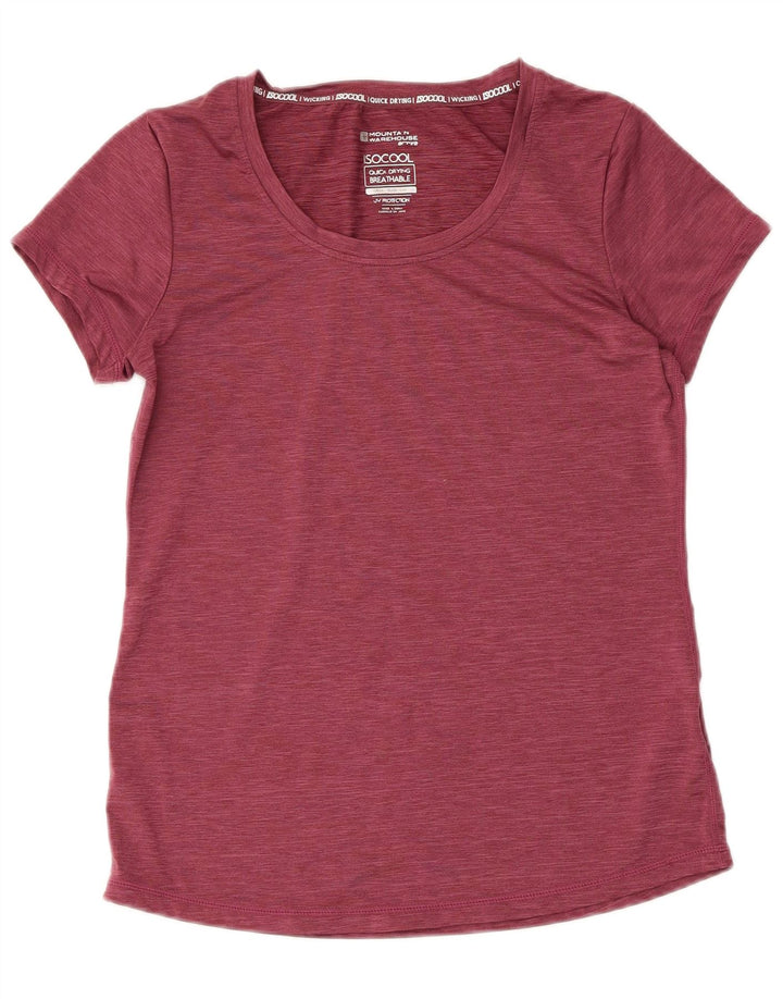 Mountain Warehouse Dame IsoCool T-Shirt Top UK 10 Small Maroon Flecked