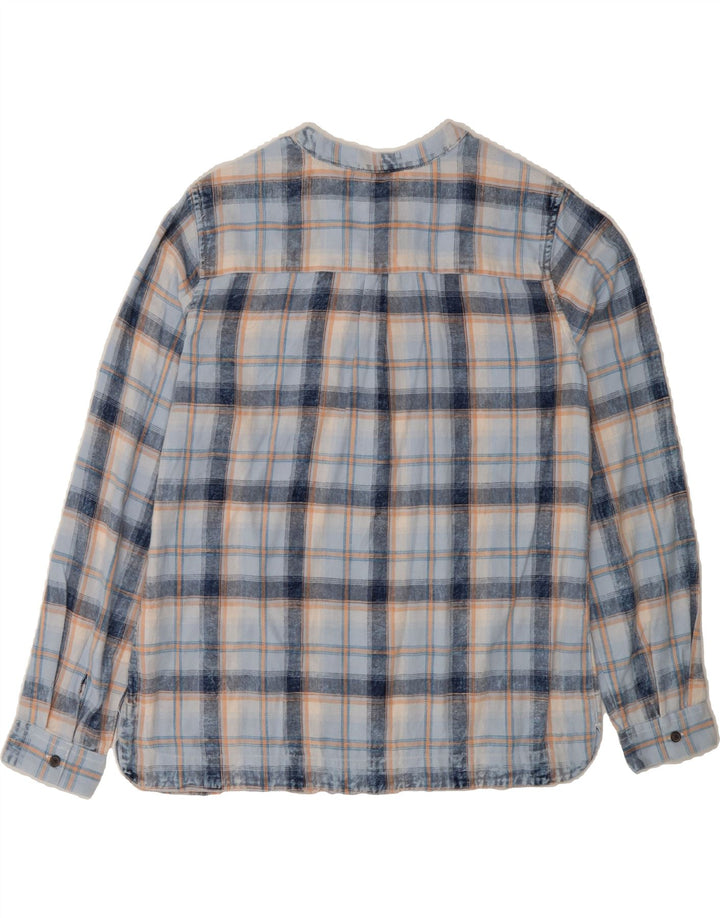 ORVIS Womens Pullover Shirt UK 16 Large Blue Check Cotton Vintage Orvis and Second-Hand Orvis from Messina Hembry 