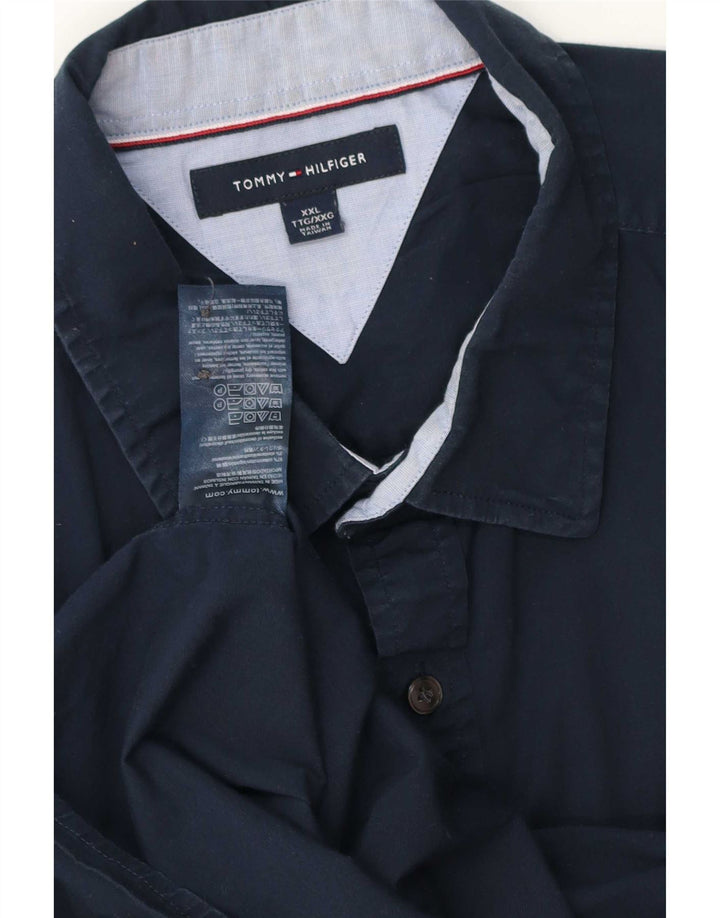 Tommy Hilfiger herreskjorte 2XL marineblå bomuld