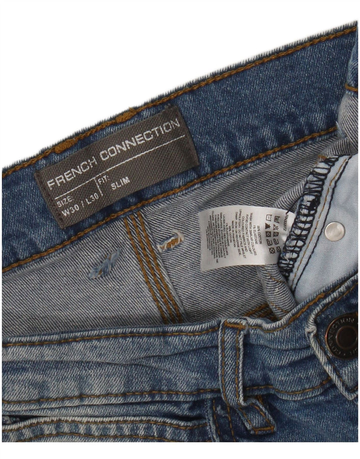 French Connection Slim Jeans til mænd W30 L30 Blå Bomuld
