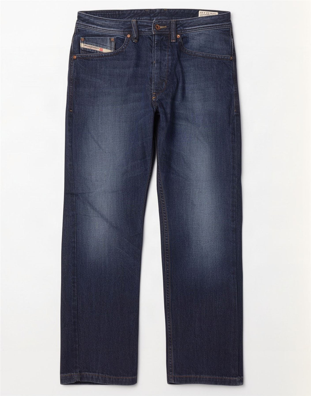 Diesel Herre Braddo Straight Jeans W32 L32 Blå Bomuld