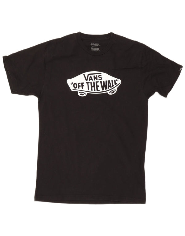Vans Herre Classic Fit Grafisk T-Shirt Top Medium Sort Bomuld