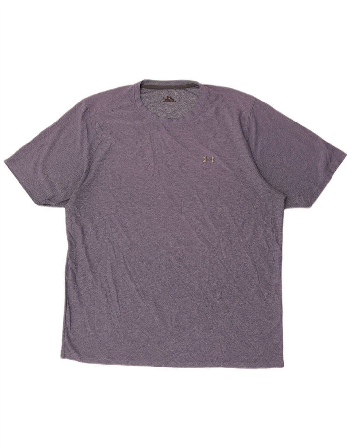 UNDER ARMOUR Herre T-Shirt Top XL Lilla Flecked