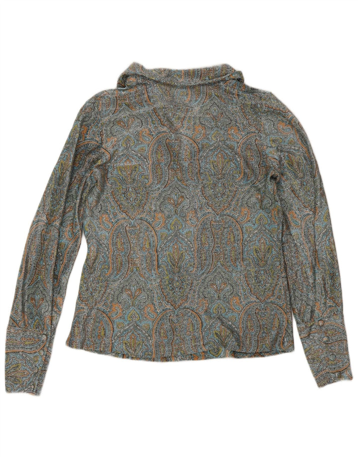 Vintage dameskjorte bluse IT 46 Stor flerfarvet Paisley