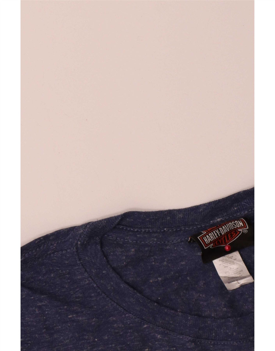 Harley Davidson Dame Grafisk Top Langærmet UK 14 Large Navy Blue