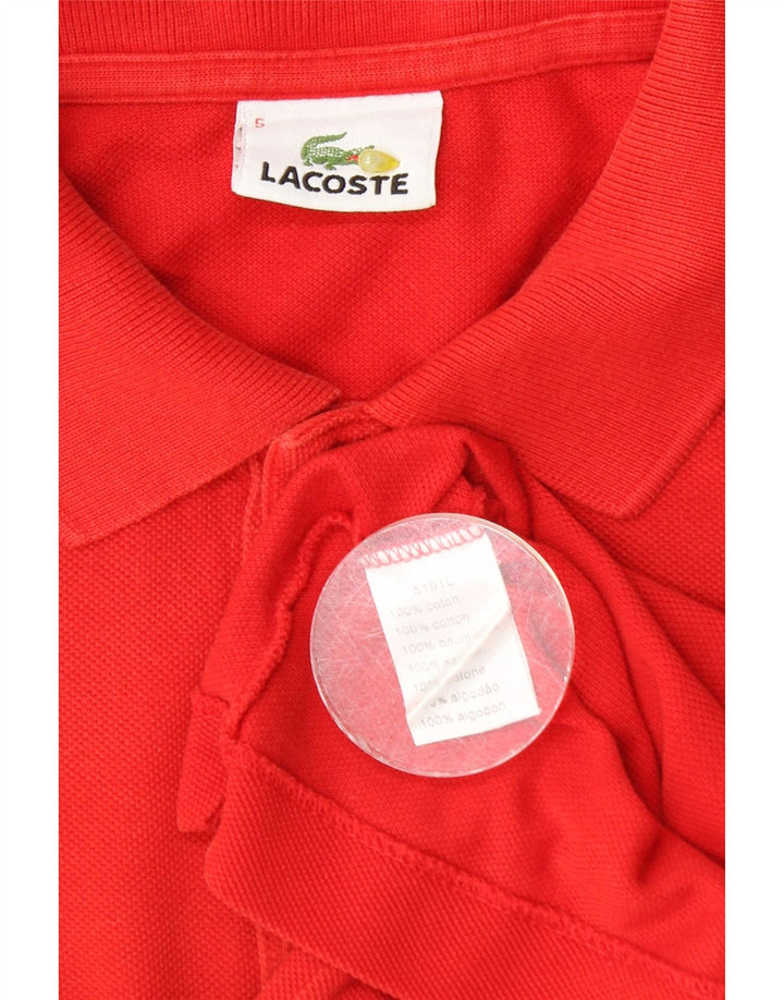 Lacoste herre poloskjorte str. 5 Large rød bomuld