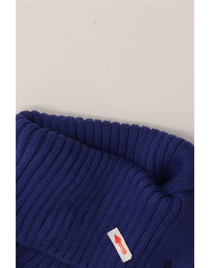 Marks & Spencer Dame Roll Neck Jumper Sweater UK 10 Small Blue Acryl