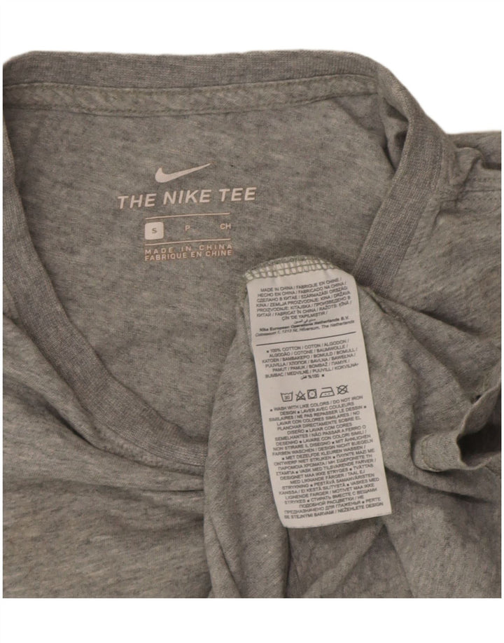 Nike T-shirt top til mænd, lille grå flækket bomuld