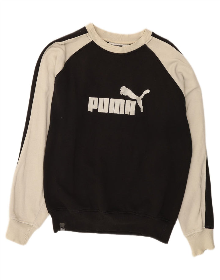 Puma Herre Grafisk Sweatshirt Jumper Lille Sort Colourblock