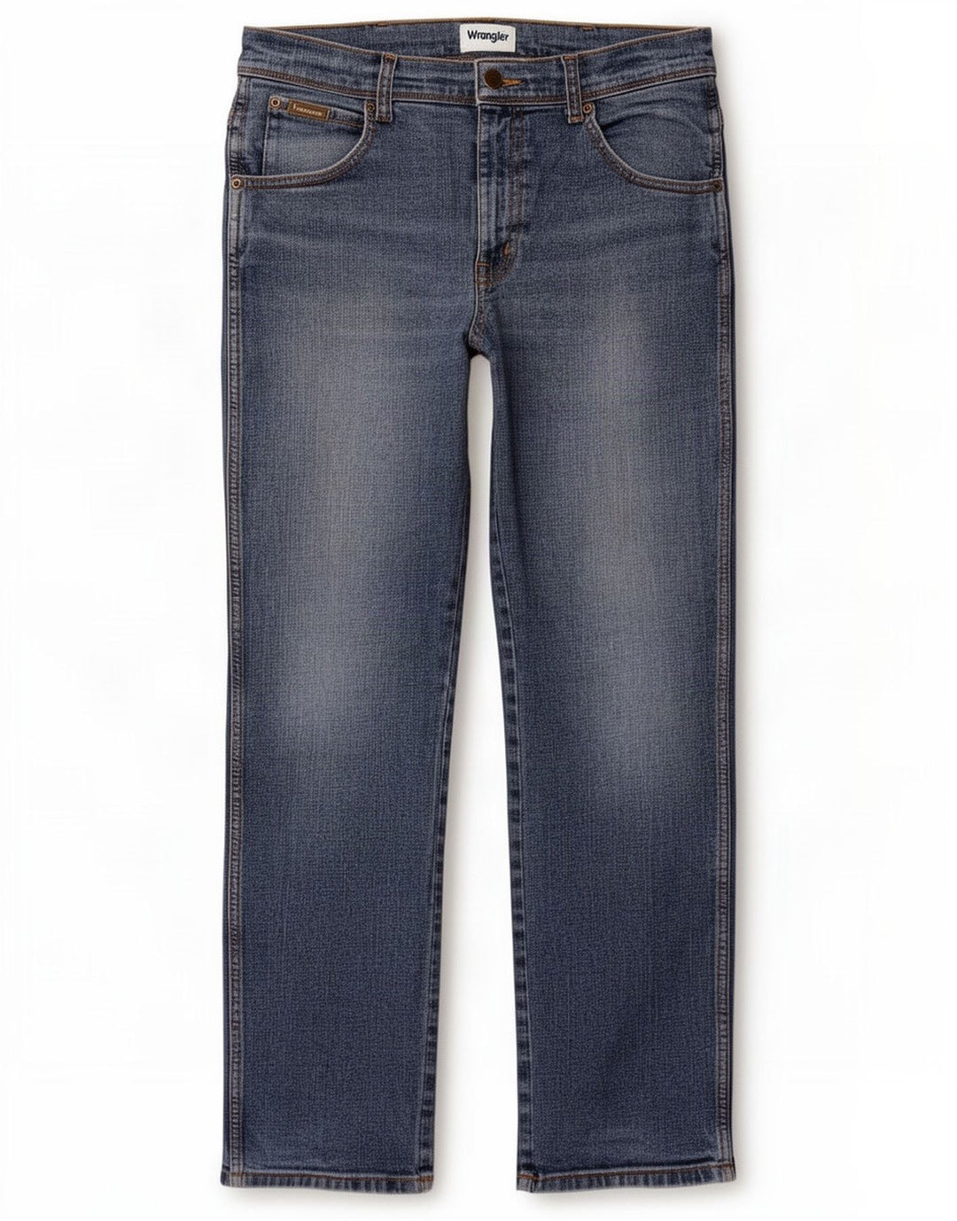 Wrangler Herre Texas Straight Jeans W32 L30 Blå Bomuld