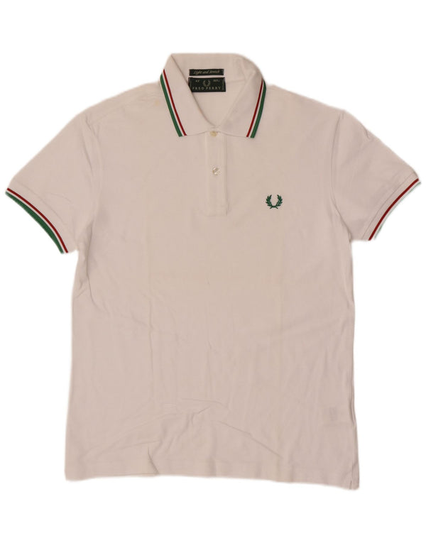 Fred Perry Herre let og stræk poloshirt Medium hvid bomuld