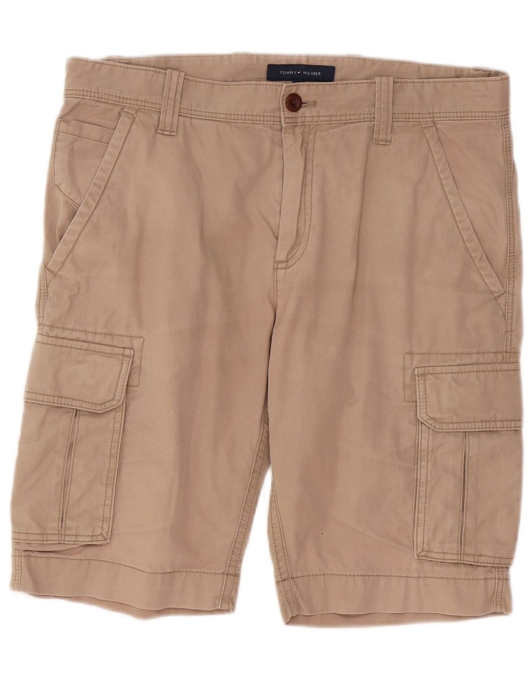 Tommy Hilfiger Herre Cargo Shorts W32 Medium Beige Bomuld