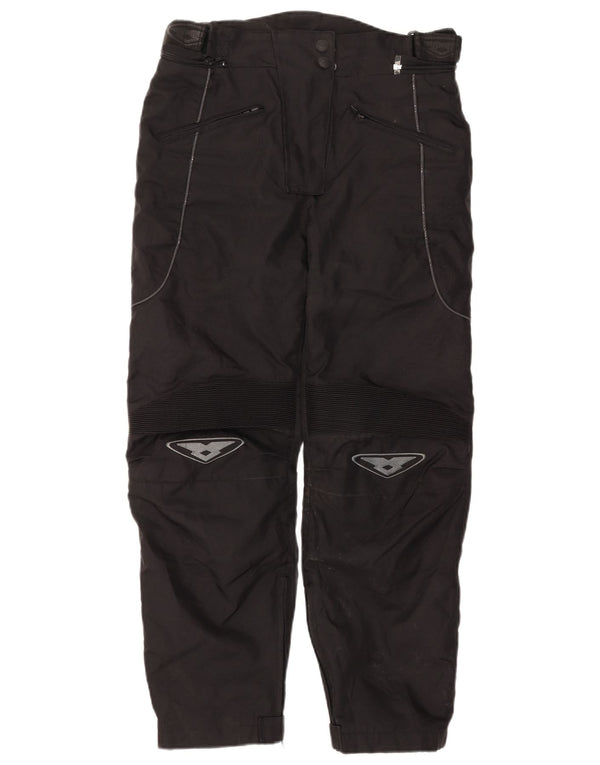 Prexport Mens Straight Moto Racer Trousers Large W32 L27 Black Polyester