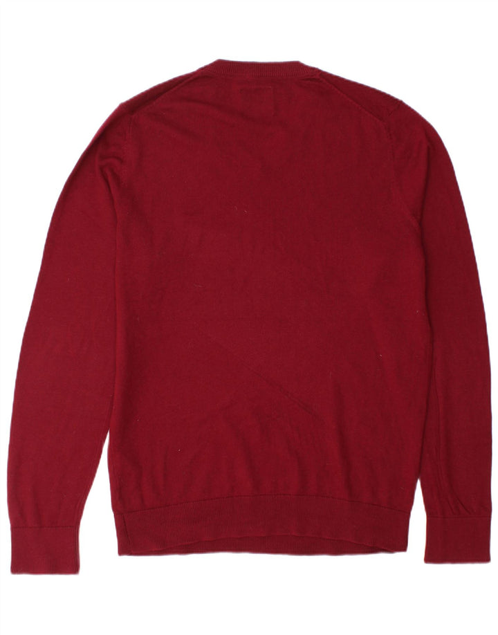 Abercrombie & Fitch Herre V-hals sweater Medium Bourgogne uld