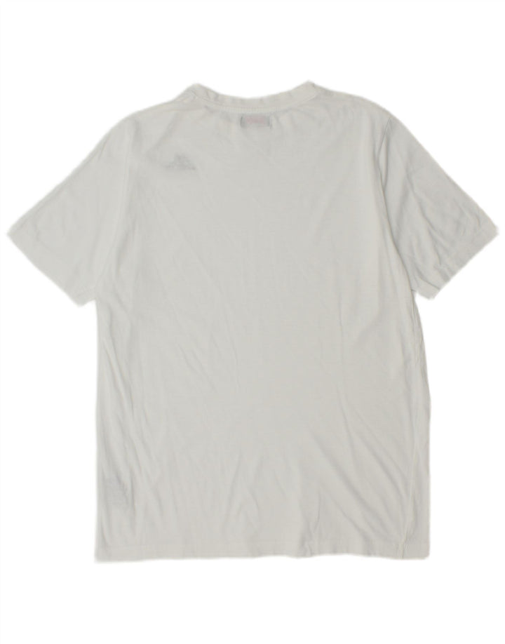 Kappa Herre T-Shirt Top Medium Hvid Bomuld