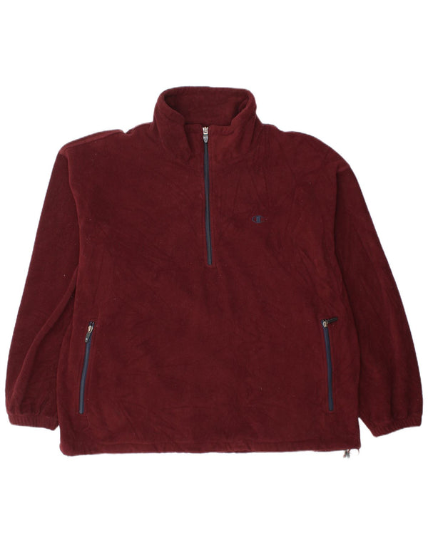 Champion Herre lynlås-hals fleecetrøje 2XL Burgundy polyester
