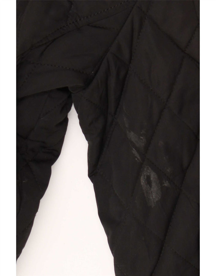 Zara Herre Quiltet jakke UK 38 Medium Sort Polyester