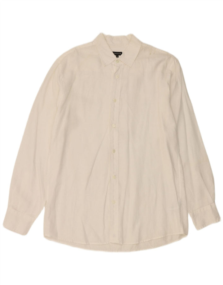 Jaeger Herreskjorte Medium Hvid Linned
