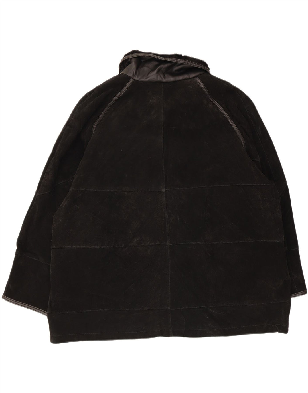 Neuville Dame Ruskindsjakke UK 26/28 5XL Sort Læder