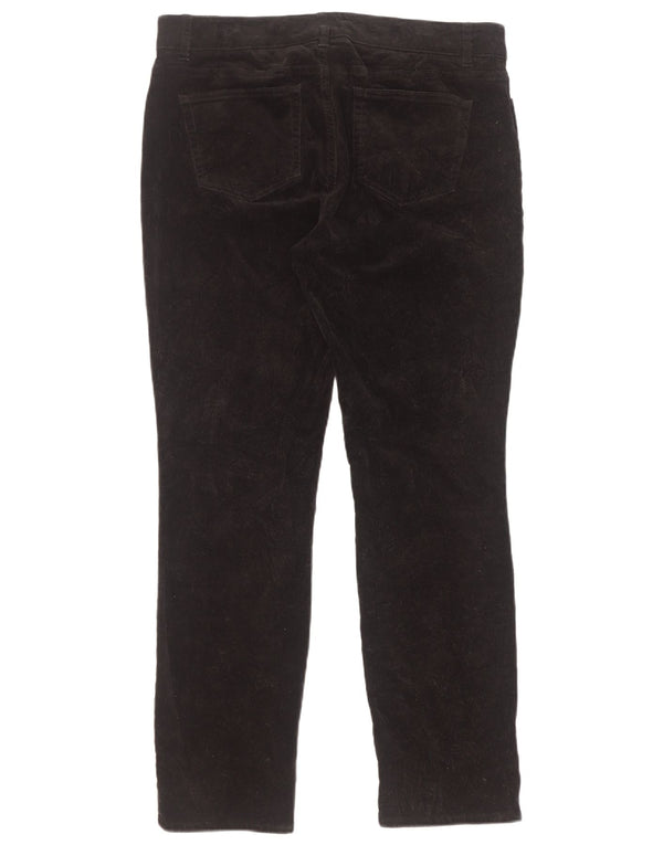 Chaps Dame Slim Corduroy Bukser US 12 Large W34 L30 Sort Bomuld