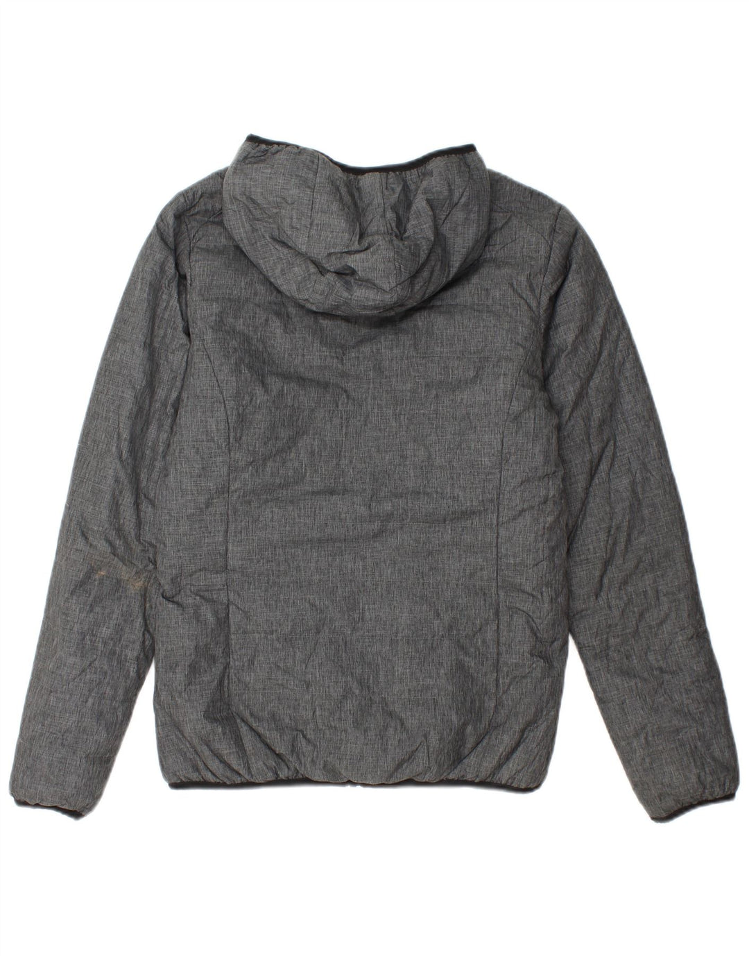 Ellesse Dame Oversized Hætte Vendbar Polstret Jakke UK 10 Lille Grå