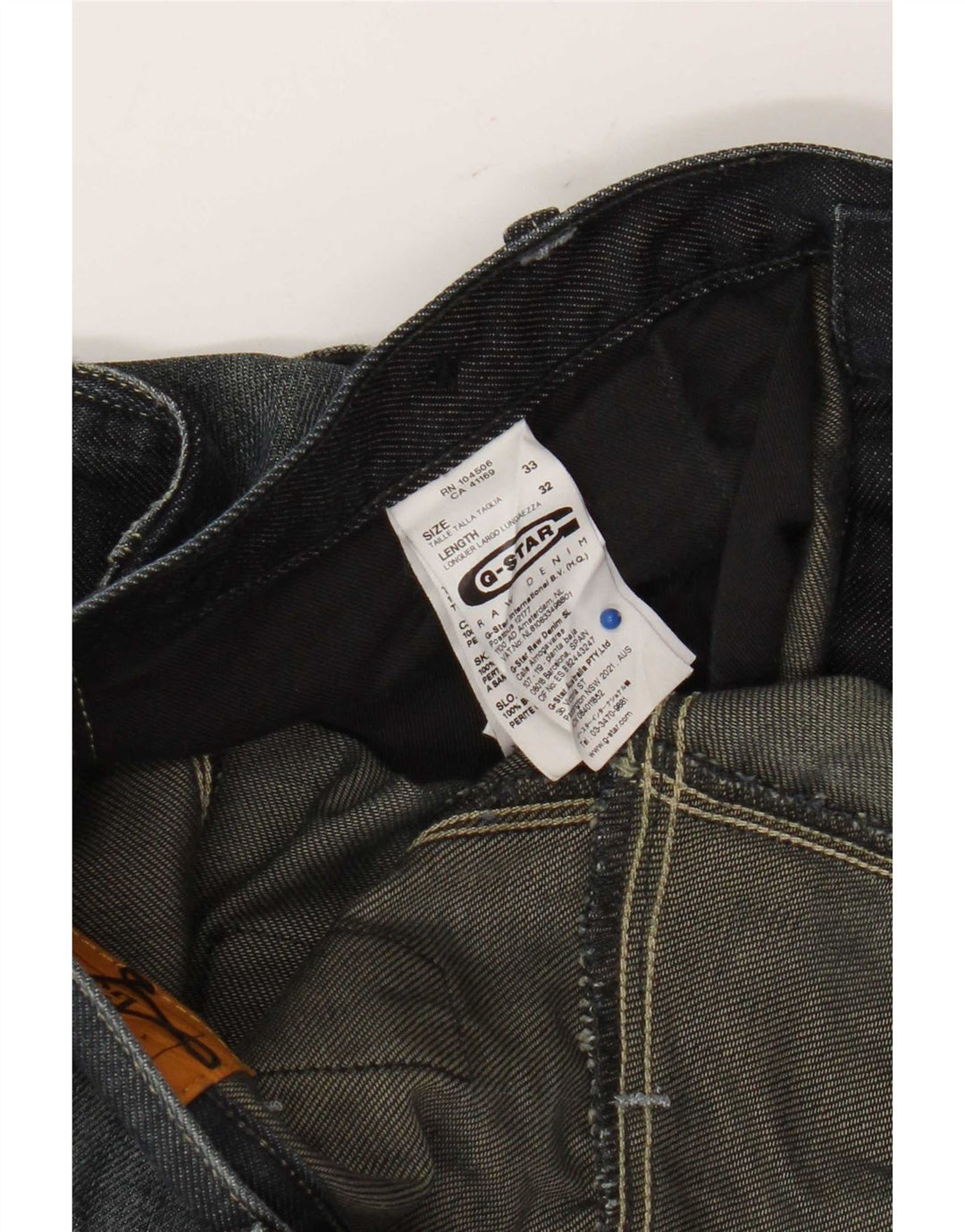 G-Star Herre Cargo Straight Jeans W33 L32 Marineblå Bomuld