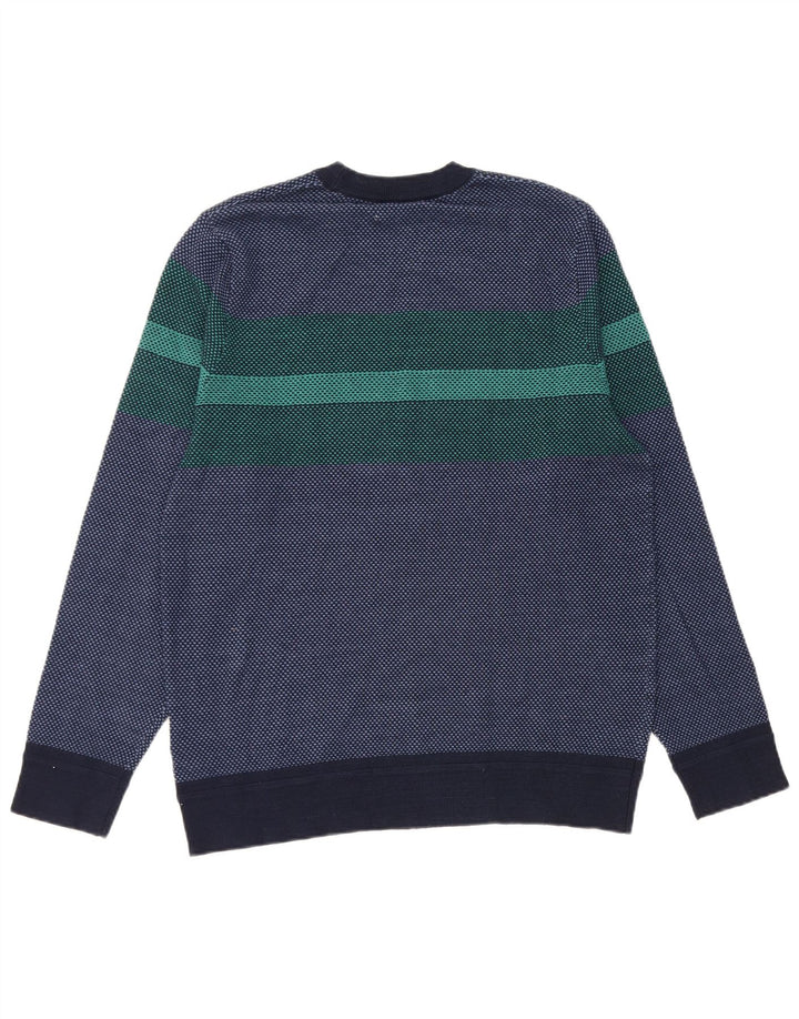 Marks & Spencer Herre sweater med rund hals, medium marineblå farveblok
