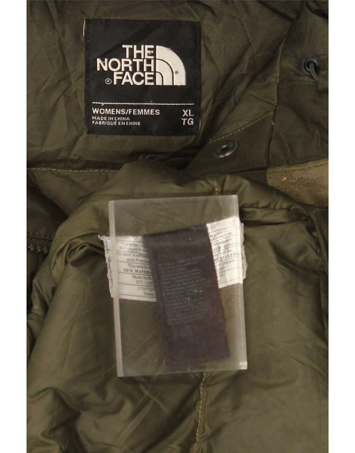 The North Face Polstret hættejakke til kvinder UK 18 XL Grøn polyester