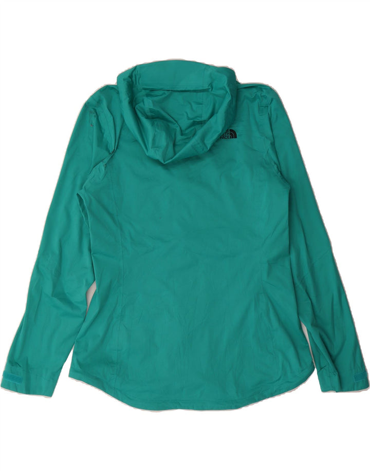 THE NORTH FACE Womens Hooded Rain Jacket UK 14 Large Turquoise Polyester Vintage The North Face and Second-Hand The North Face from Messina Hembry 