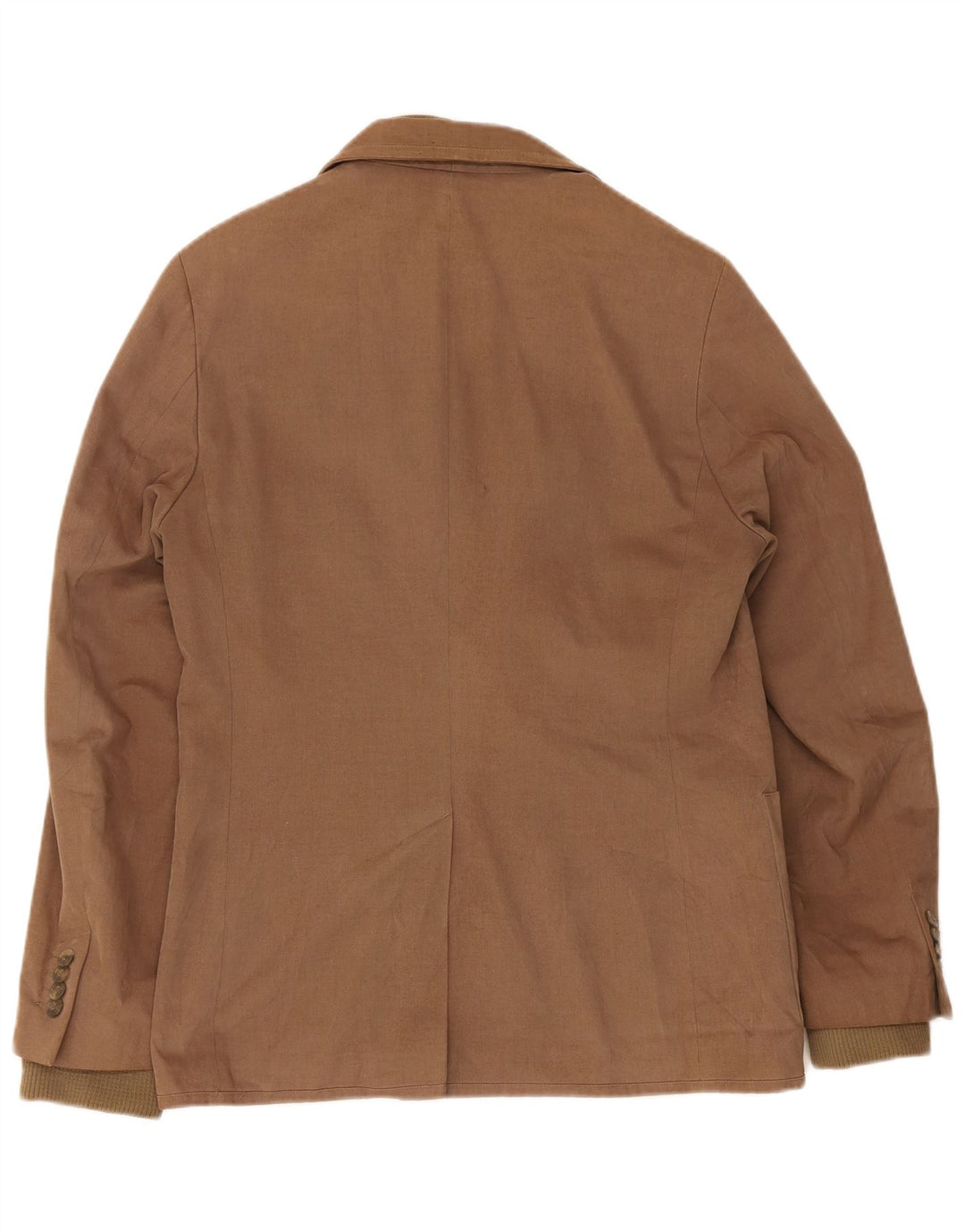 Zara Herre 2-knaps blazerjakke EU 50 Medium Brun Bomuld