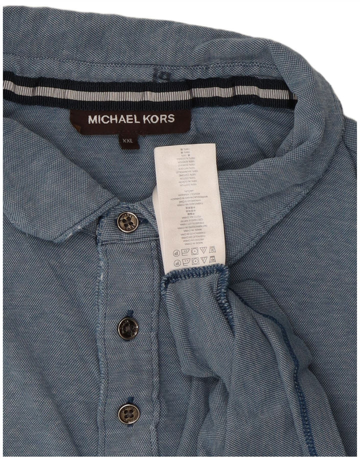 Michael Kors herre poloshirt 2XL blå bomuld