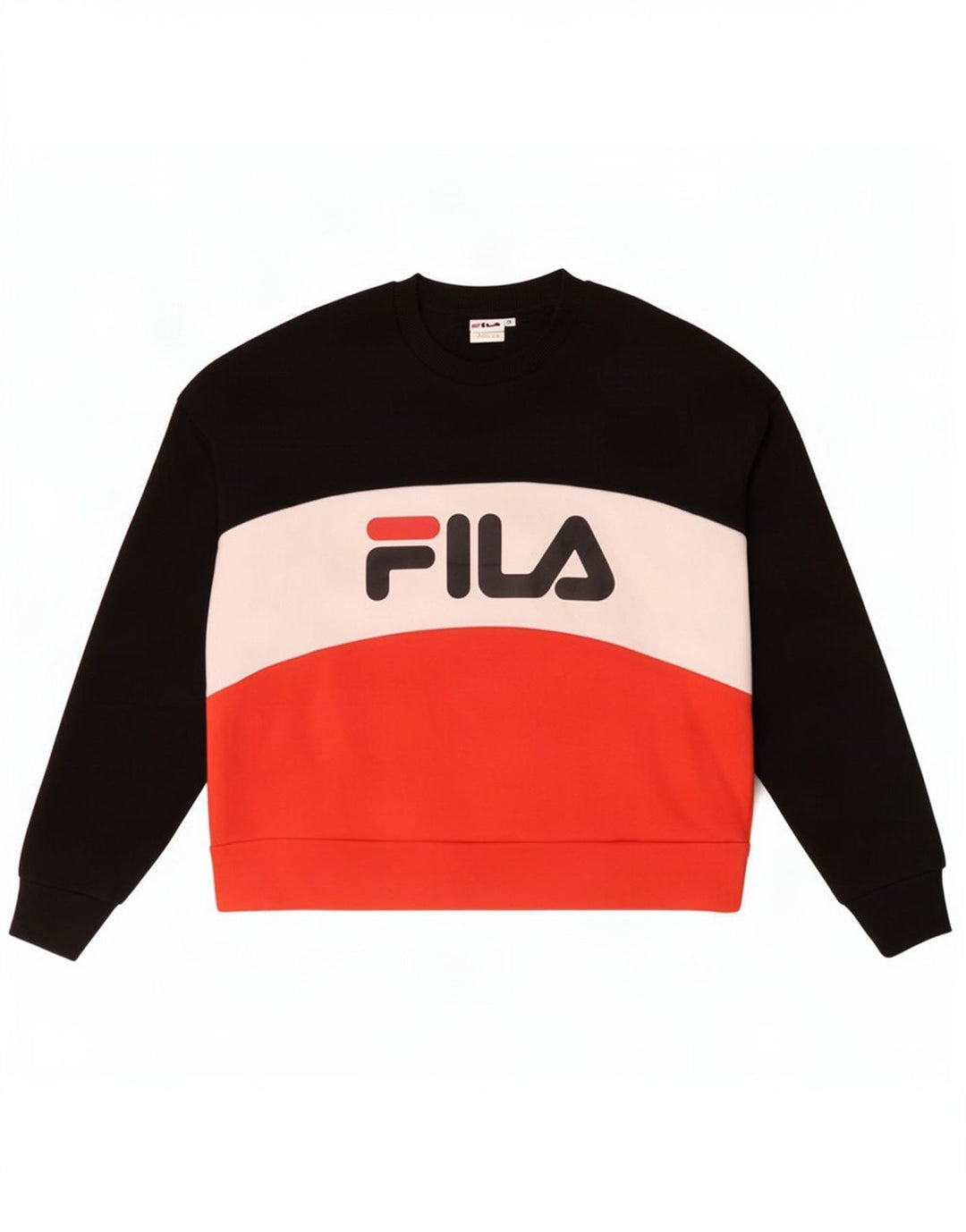 Fila Dame Grafisk Sweatshirt Jumper UK 14 Medium Flerfarvet