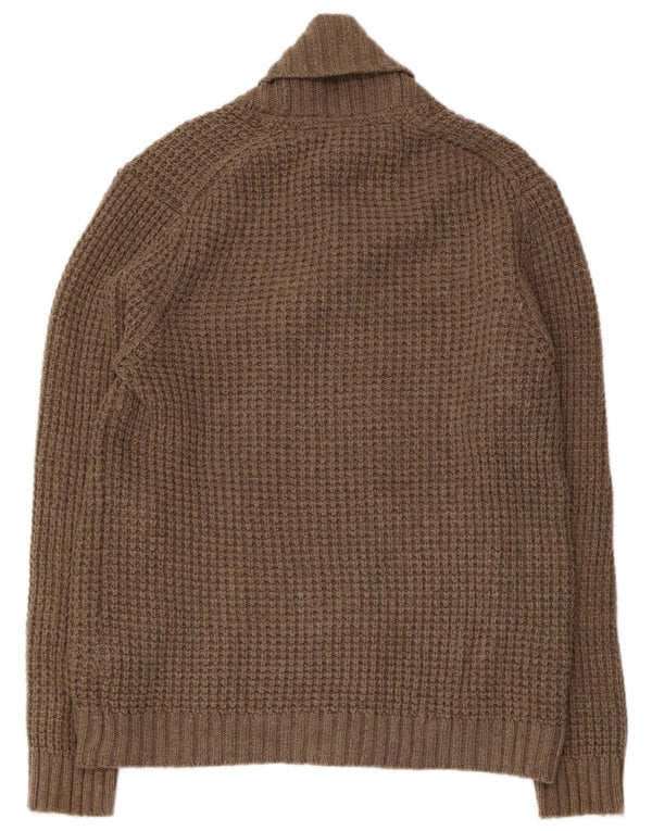 Ted Baker Herre dobbeltradet cardigantrøje str. 4 Medium brun bomuld