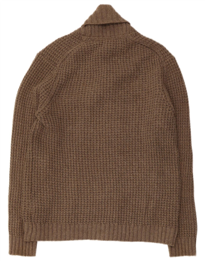 Ted Baker Herre dobbeltradet cardigantrøje str. 4 Medium brun bomuld