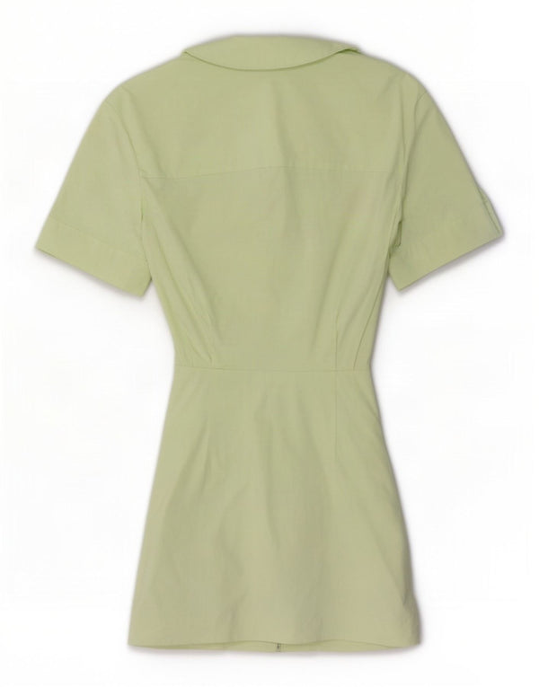 Zara Womens Bodycon Dress UK 6 XS Grøn bomuld