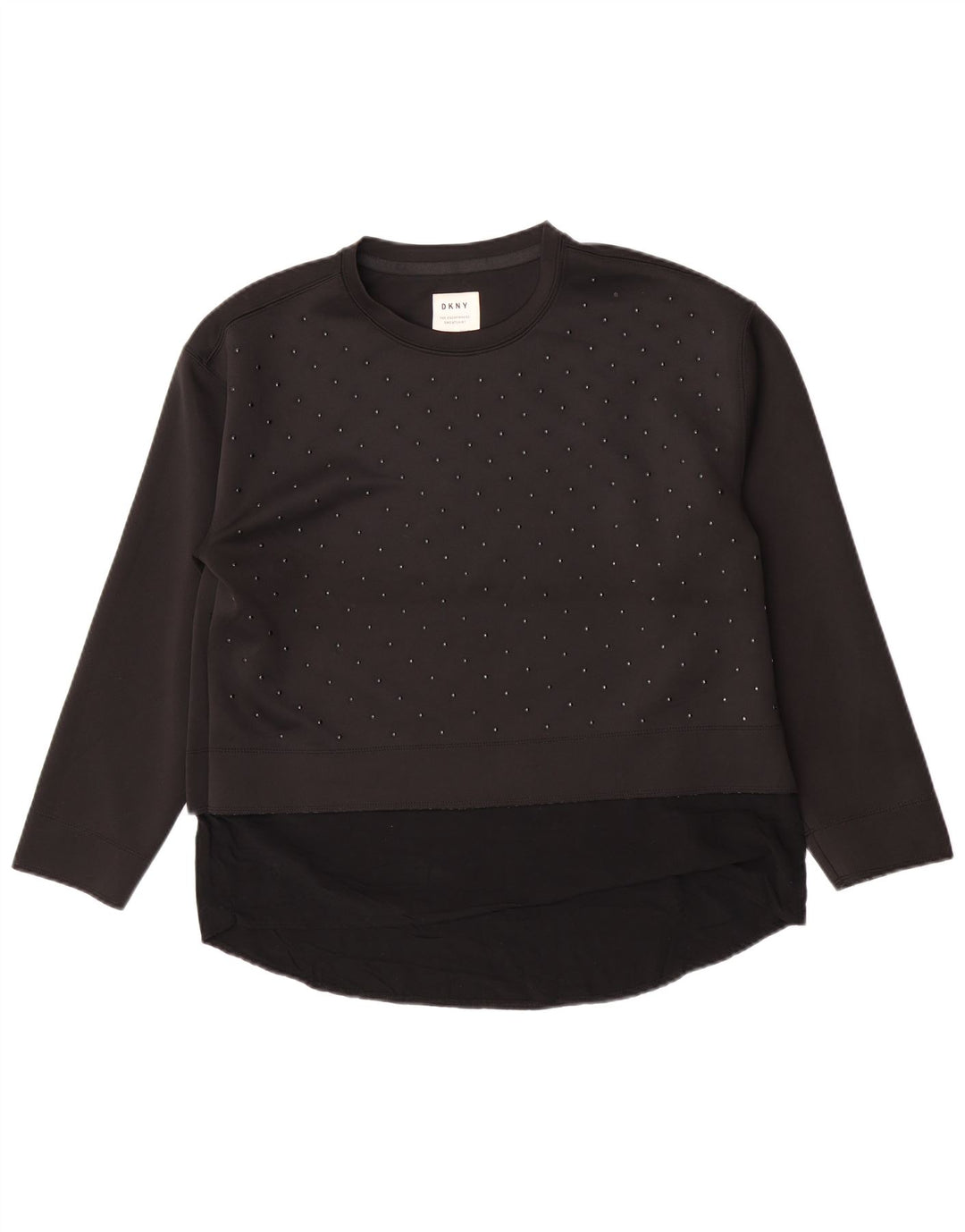 Dkny Dame Sweatshirt Jumper UK 16 Stor Sort Polyester