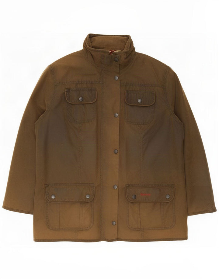 Barbour Womens vokset bomuldsjakke UK 16 Large Khaki