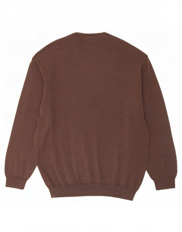 Lacoste Herre V-hals sweater str. 6 XL Brun
