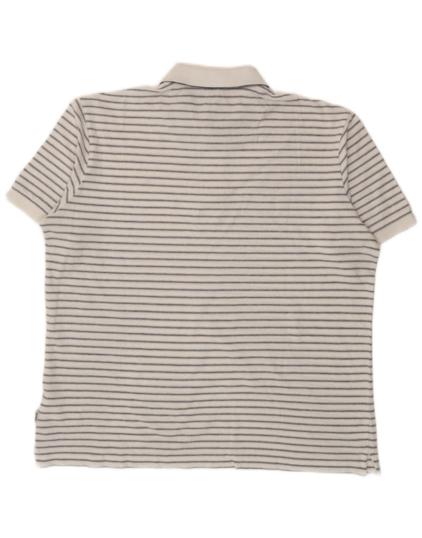 Geox Herre Respira Polo Shirt 2XL Hvidstribet bomuld