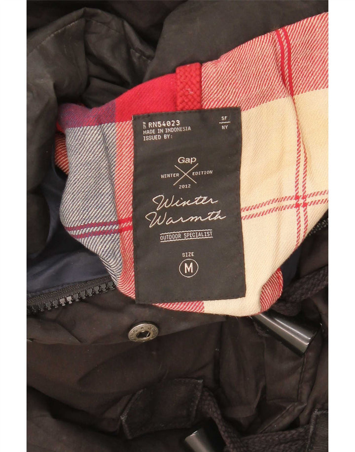 Gap Polstret hættejakke til kvinder UK 14 Medium Sort Polyester