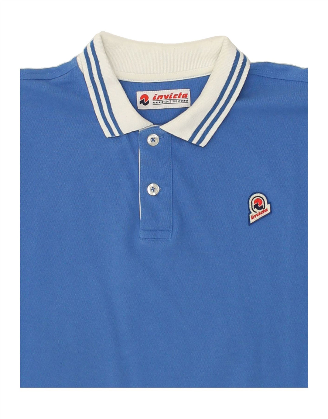 INVICTA Mens Slim Polo Shirt XL Blue Cotton | Vintage Invicta | Thrift | Second-Hand Invicta | Used Clothing | Messina Hembry 