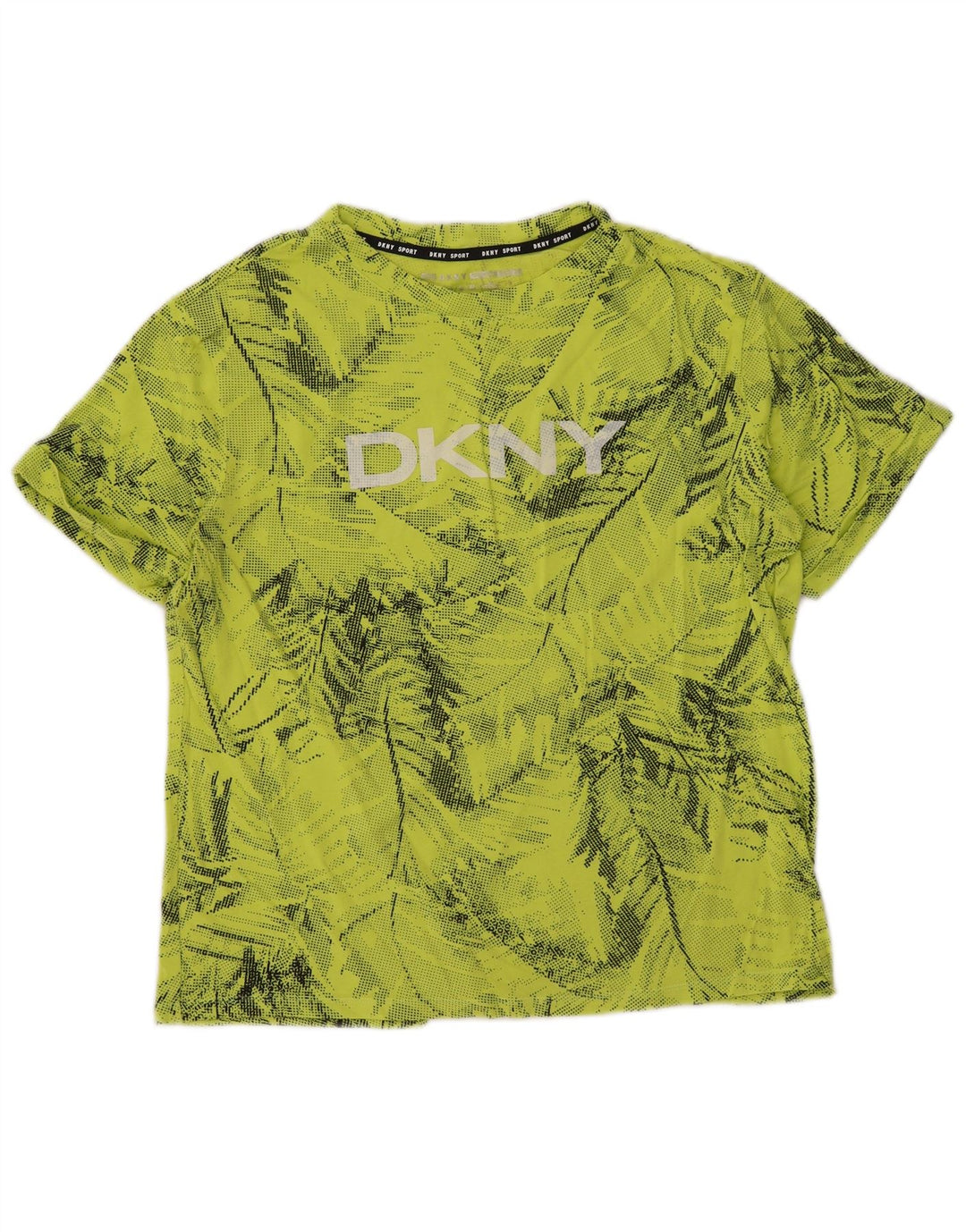 Dkny Herre Grafisk T-Shirt Top Medium Grøn Blomster