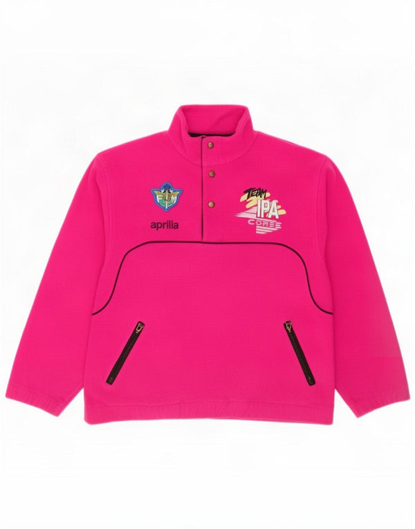 Vintage fleecetrøje til kvinder UK 14 Large Pink