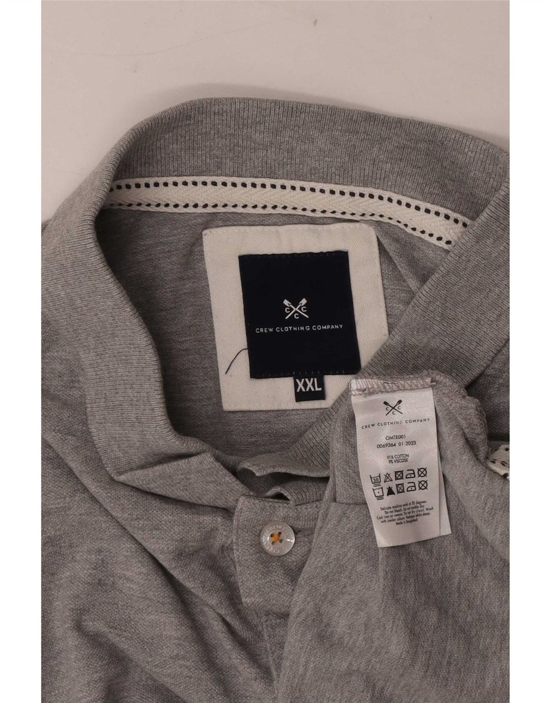 Crew Clothing Herre Polo Shirt 2XL Grå Bomuld