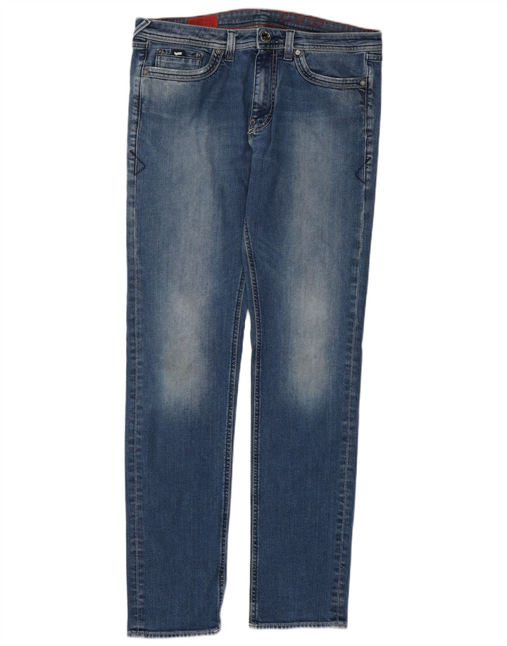 Gas Herre Slim Jeans W36 L34 Blå Bomuld