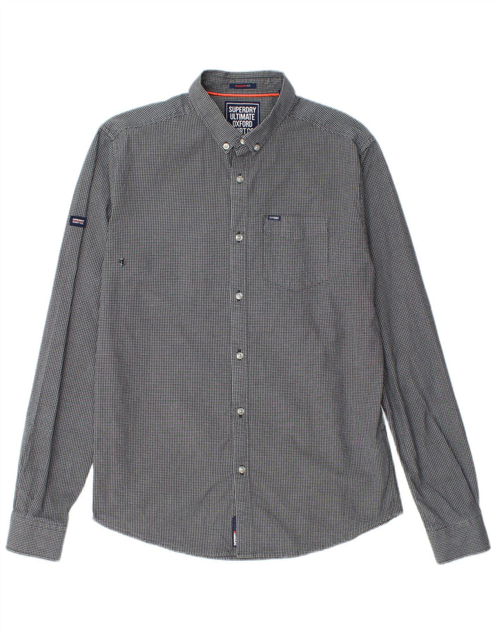 Superdry Herreskjorte Medium Navy Blue Gingham Cotton
