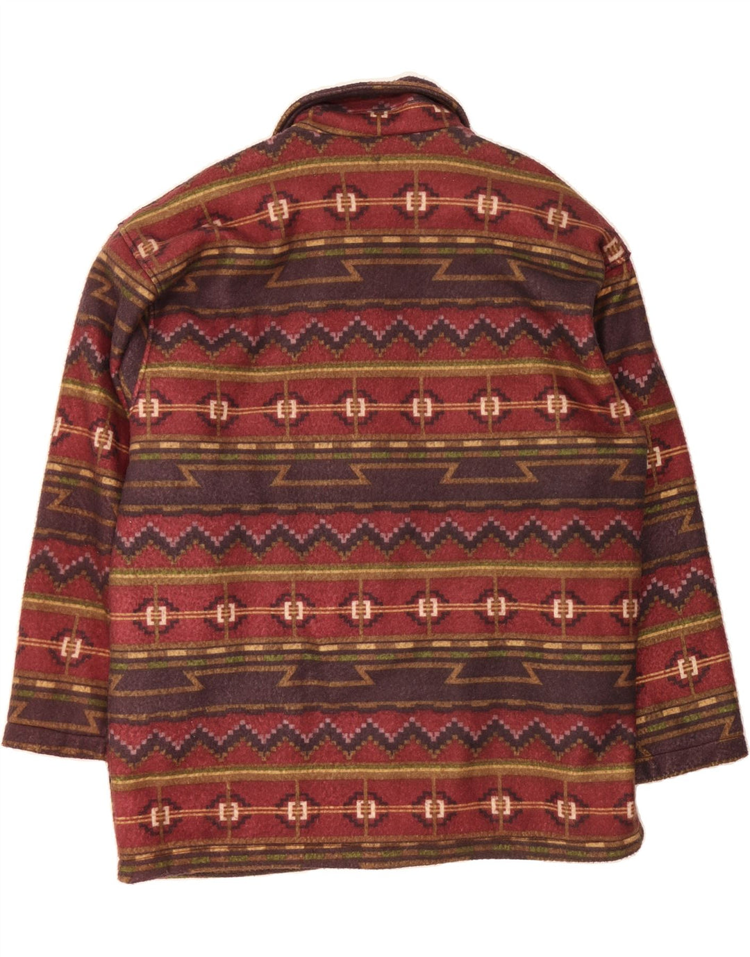 C & A Mens Overcoat UK 42 XL Red Geometric Polyester Vintage C & A and Second-Hand C & A from Messina Hembry 